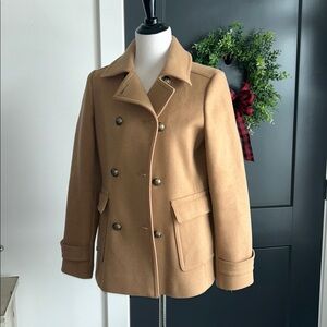 Kristen Blake size 10 Classic Tan camel Double-Breasted Women's Coat